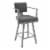 Amisco Akers 30.25  Polyester Swivel Bar Stool in Heather Light Gray/Glossy Gray Perspective: front