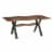 Amisco Laredo Distressed Wood and Metal Dining Table in Brown/Gun Metal Perspective: front