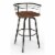 Amisco Brisk 29  Distressed Wood Swivel Bar Stool in Brown/Gun Metal Perspective: front