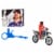 Supercross™ Authentic Justin Barcia Motorcycle with Rider Figure and Race Ring Perspective: front