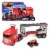 Monster Jam Official 2-in-1 Launch N’ Go Hauler Playset Perspective: front