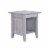 AFI Nantucket Solid Wood Traditional End Table with Shelf in Driftwood Perspective: front