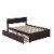 AFI Orlando Full Solid Wood Bed and Footboard with Full Trundle in Espresso Perspective: front