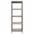 Lexicon Fairhope 5 Shelf Faux Marble Bookcase in Black Perspective: front