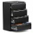 AOBABO 4 Drawer Lateral File Cabinet w/ Lock for Letter/Legal Size Paper, Black Perspective: front