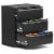 AOBABO 3 Drawer Lateral File Cabinet w/ Lock for Letter/Legal Size Paper, Black Perspective: front