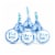324ct It's a Boy Baby Shower Stickers for Hersheys Kisses (324 Stickers) - Candy Not Included Perspective: front