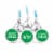 Green Graduation Stickers Class of 2023 for Hershey's Kisses (324 Stickers) Party Favors Perspective: front