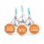 Orange Graduation Stickers Class of 2023 for Hersheys Kisses (324 Stickers) Party Favors Perspective: front