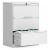 AOBABO 3 Drawer Lateral File Cabinet w/ Lock for Letter/Legal Size Paper, White Perspective: front