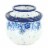Blue Rose Polish Pottery Sybil French Butter Dish Perspective: front