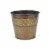 Cheungs 4766-12 12.5 in. Circular Metal Planter with Center Floral Design Perspective: front