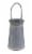 Cheungs 5522L Tall Round Galvanized Planter with Top & Bottom Gold Welding Accents & Swivel H Perspective: front