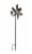 Copper Finish Double Pinwheel Wind Spinner Garden Stake Perspective: front