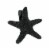 Rustic Black Enamel Cast Iron Coastal Starfish Door Knocker Sea Star Perspective: front