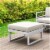 Siesta ISP137F-WHI-CNA Mykonos Ottoman with Sunbrella Natural Cushion - White Square Perspective: front