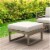 Siesta ISP137F-DVR-CNA Mykonos Ottoman with Sunbrella Natural Cushion - Taupe Square Perspective: front