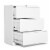 AOBABO 3 Drawer Lateral File Cabinet w/ Lock for Letter/Legal Size Paper, White Perspective: front