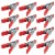 Wideskall 2  inch Mini Metal Spring Clamps w/ Red Rubber Tips Clips (Pack of 12) Perspective: front