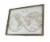 Rustic World Hemispheres Map Canvas Print Wood Frame Hanging Wall Decor Plaque Perspective: front