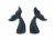 Blue Cast Iron Whale Tail Bookends Decorative Bookshelf Home Nautical Decor Set Perspective: front