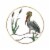 Hand-Painted Metal Pelican Open Work Wall Hanging 24 Inch Diameter Coastal Decor Perspective: front