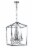 Alena 4-Light Chrome Farmhouse Crystal Foyer Lantern Chandelier Perspective: front