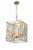 Cynthia 4-Light Gold Square Modern Glam Crystal Lantern Chandelier Perspective: front