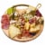 Bamboo Cheese Board and Knife Set with Magnetic Cutlery Storage - 13 Round Charcuterie Board Perspective: front