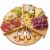 Bamboo Cheese Board and Knife Set - 14 Inch Swiveling Charcuterie Board with Slide-Out Drawer Perspective: front