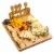 Bamboo Cheese Board and Knife Set - 14x11 inch Charcuterie Board with 4 Cheese Knives Perspective: front