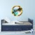 VWAQ Ocean Cliff Aerial View Peel and Stick Gold Window Porthole Wall Decal - GP41 Perspective: front