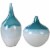 Uttermost Carlas Contemporary Glass Vases in Teal Blue/White (Set of 2) Perspective: front