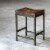 Uttermost Beck 24 Wood and Metal Counter Stool in Walnut and Brushed Steel Perspective: front