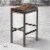 Uttermost Beck 30 Metal and Wood Bar Stool in Dark Walnut and Brushed Steel Perspective: front
