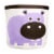 3 Sprouts Canvas Storage Bin Laundry and Toy Basket for Baby and Kids, Hippo Perspective: front