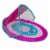 SwimWays Baby Spring Inflatable Round Pool Float w/ Protective Canopy, Pink Fish Perspective: front