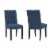 Costaelm Jameson Fabric Tufted Dining Side Chair 2 Pc Set in Blue Perspective: front