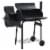 SUGIFT Heavy-Duty Charcoal Grill Offset Smoker with Cover in Black Perspective: front
