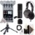 Zoom PodTrak P4 Recorder Bundle With Podcast Microphone Pack Accessory