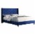 Best Master Furniture Valentina Velvet Wingback California King Bed in Blue Perspective: front