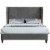 Best Master Furniture Valentina Velvet Platform California King Bed in Gray Perspective: front