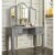 NE Kids Lake House Vanity with Mirror and Chair in Stone Perspective: front
