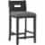 Hillsdale Allbritton 26.75  Wood Contemporary Counter Stool in Black Perspective: front