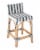 Butler Serienna Blue and White Rattan Low Back Counter Stool Perspective: front