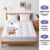 Peace Nest Cooling Mattress Pad 18 Inch Deep Pocket Twin Full Queen King Size White King Perspective: front