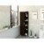 Tuhome Furniture Urano 62  Linen Cabinet with Open Storage in Black Perspective: front