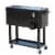 80Qt Outdoor Rolling Cooler Cart Ice Beer Beverage Chest Party Portable Black Perspective: front
