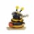 Halloween Bee-Ware-Pup Polyresin Dog Trick Or Treat Pumpkin Ma9179 Perspective: front