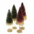 Christmas Red/Green Bottle Brush Trees Plastic Gold Glittered Two -Toned Lc0693 Perspective: front